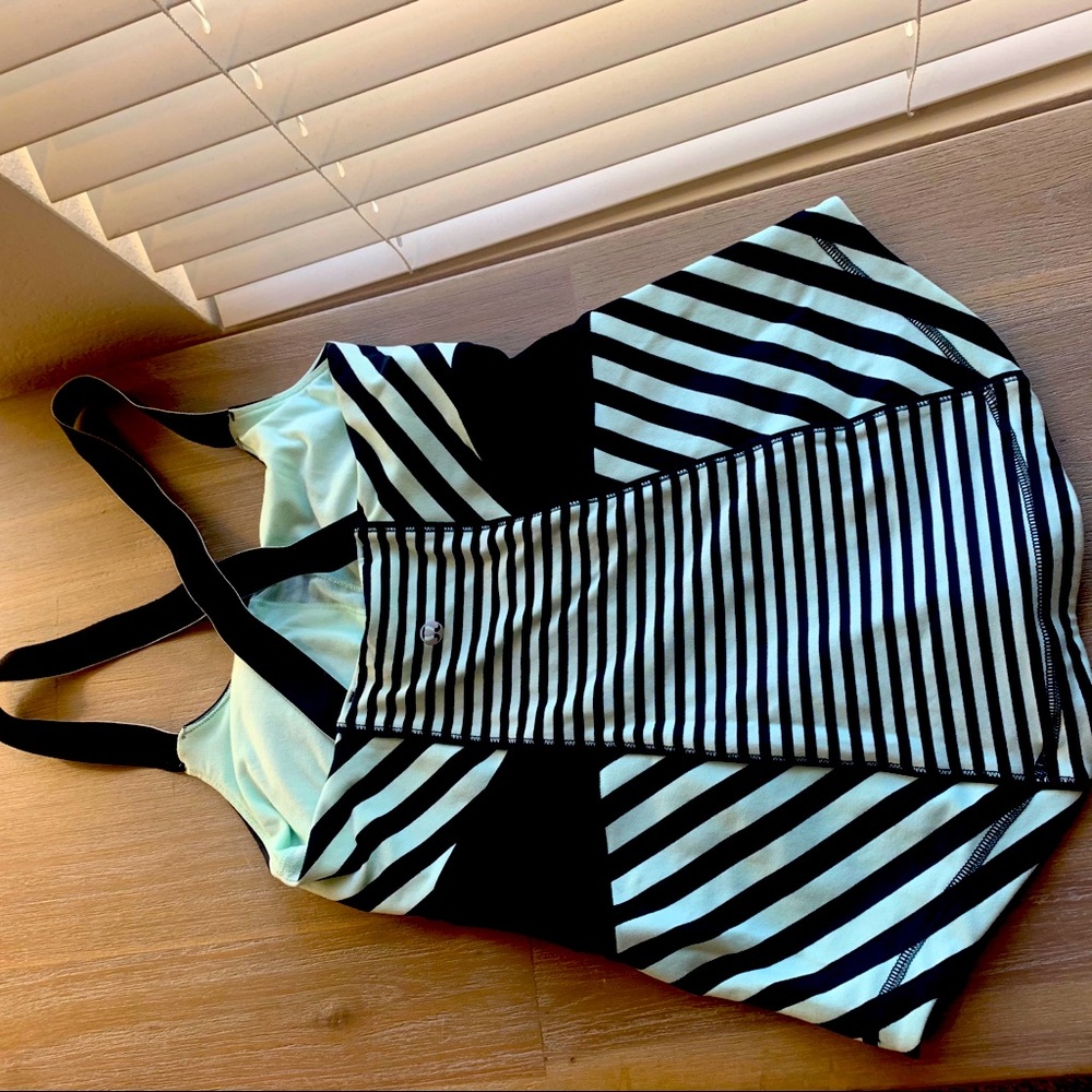 Mint and black Lululemon tank
